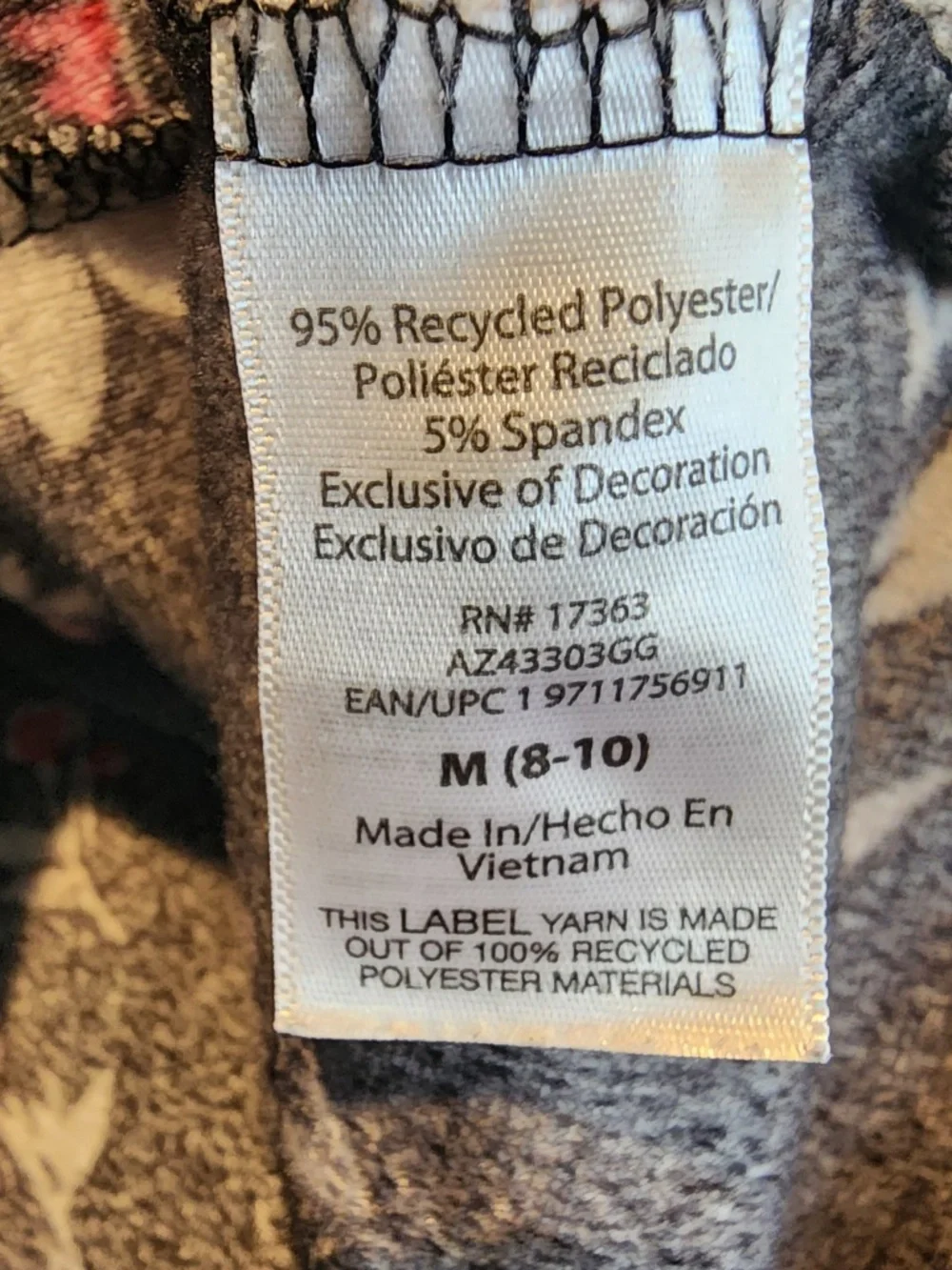 Aria Collection Nightgown Womens Size M Black Ditsy Floral Long Sleeve Pockets